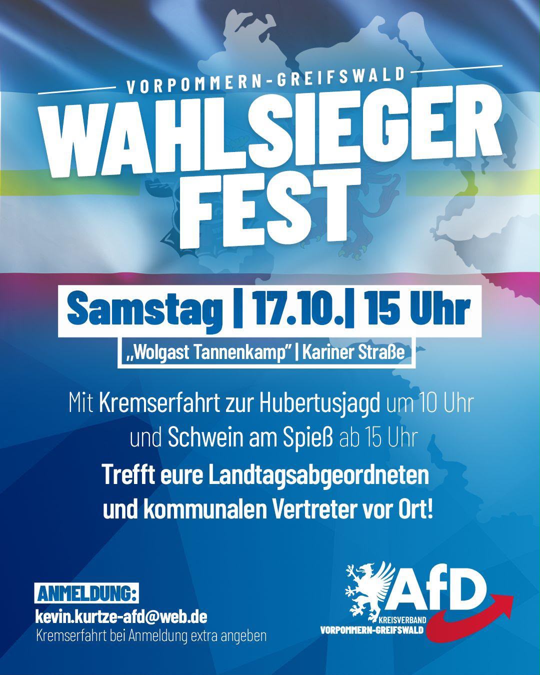Einladung Wahlsiegerfest